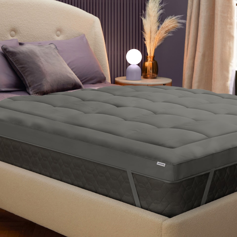 image 1 of Silentnight Deep Sleep Ultimate Mattress Topper 1000, 10cm Thick, Grey