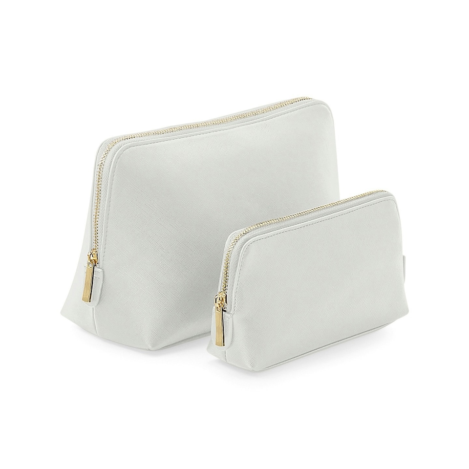 Bagbase Boutique Leather-Look PU Toiletry Bag - Soft Grey - L