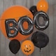 image 4 of 14" Black Halloween "Boo" Foil Letter Balloon Banner Kit
