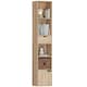 image 1 of HOMCOM 6-Tier Bookcase, Tall Narrow Bookshelf with Drawer, Door, Adjustable Shelf, Modern Display Standing Shelving Unit for Living Room, Home Office, Bedroom, 30 x 24 x 158 cm, Natural Wood Finish | Brown | Natural wood finish