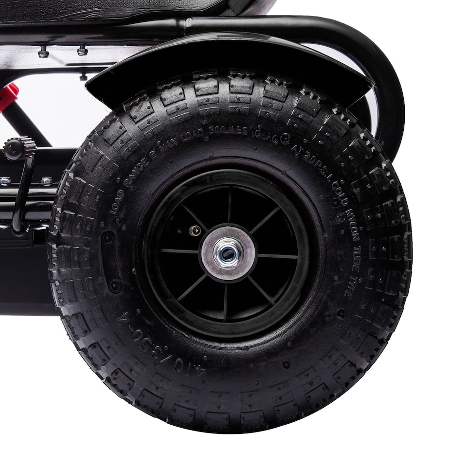 image 1 of HOMCOM Children Pedal Go Kart, Kids Ride On Racer with Adjustable Seat, Inflatable Rubber Tyres, Handbrake, for Ages 5-12 Years - Black