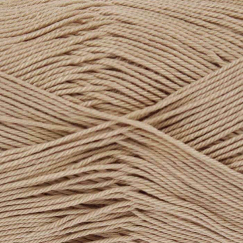 King Cole Beige Giza Cotton 4 Ply Yarn (Value Pack 12 x 50g Balls) For Crochet, Knitting - 158m per ball