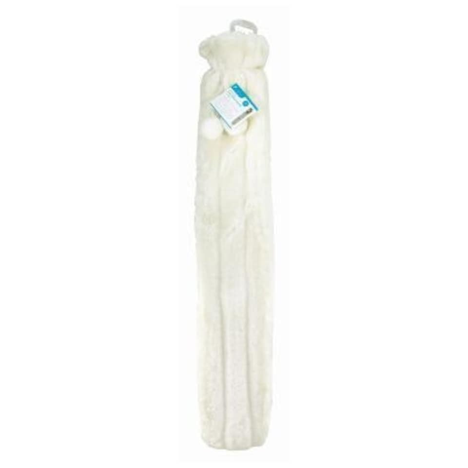 Ashley Long Hot Water Bottle & Plush Faux Fur Cover - Cream