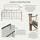 image 9 of Camden Victorian Hospital Style Distressed Antique Brass Effect Metal Bed Frame | Bronze | Antique Brass | Small Double