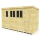 image 1 of 17 x 8 Feet Pent Shed - Single Door With Windows - Wood - L231 x W492 x H201 cm Brown