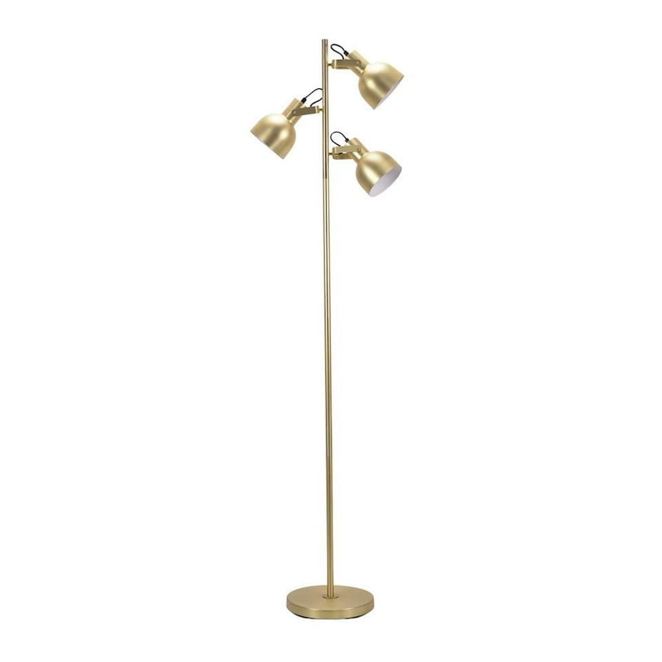 image 1 of ValueLights Albie Gold 3 Way Adjustable Directional Floor Lamp