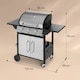 image 4 of Premium 3 Burner Gas BBQ with Folding Shelves, Built-in Thermometer & Gas Bottle Storage