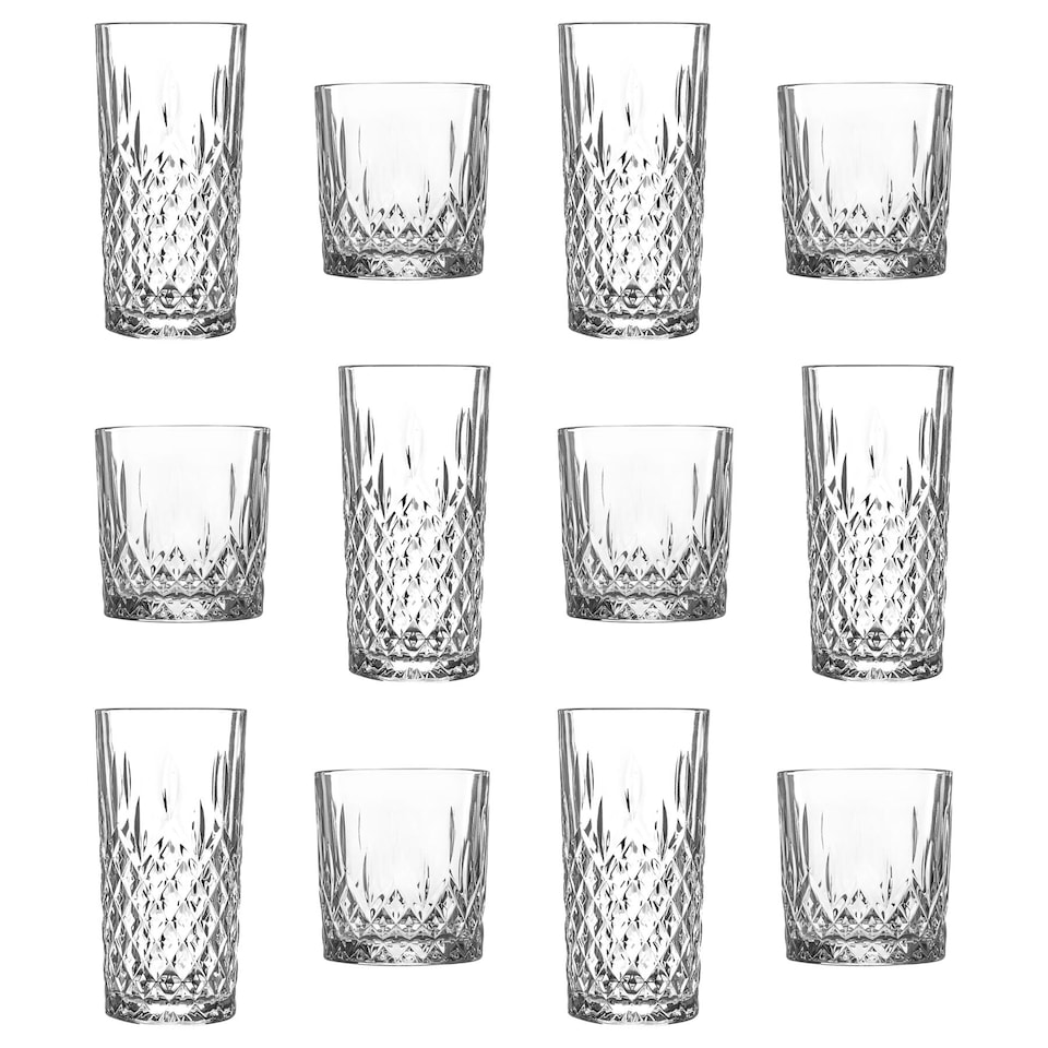 image 1 of LAV 12pc Odin Glassware Set - Clear | Clear | Clear | 12