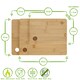image 5 of Nicola Spring 3pc Bamboo Chopping Board Set 100% Bamboo Natural Cutting Serving Worktop Saver Boards Brown