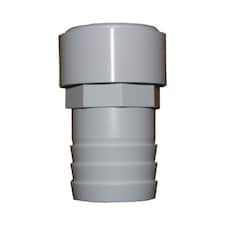 1.5in Plastica White Hosetail Plain - Single