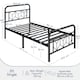 image 2 of Yaheetech 3ft Single Metal Bed Frame with Diamond Pattern Headboard, 32cm Underbed Storage, No Box Spring Needed, Black