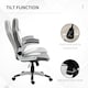 image 5 of Vinsetto Computer Gaming Chair, Office Desk Swivel Chair, PU Leather Racing Chair with 90 Flip-up Armrest, Adjustable Height and Rolling Wheels, Grey