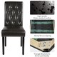 image 5 of Yaheetech Set of 2 Button Tufted Faux Leather Dining Chairs | Brown