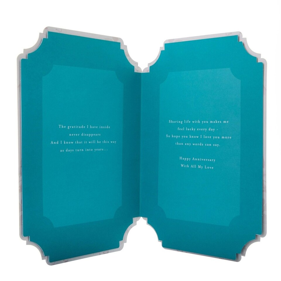 image 1 of Pink Traditional Floral Design with Heartfelt Verse Wife Anniversary Card