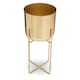 image 3 of Aliza Large Floor Standing Planter Gold