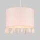 image 1 of ValueLights Vivian Fabric N/A Pink Drum Ceiling Pendant Shade and LED Bulb