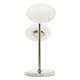 image 2 of Interiors by Premier White Glass With Chrome Table Lamp Silver