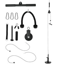 SPORTNOW Cable Pulley System, Lat Pull Down System with DIY Loading Weight Pin