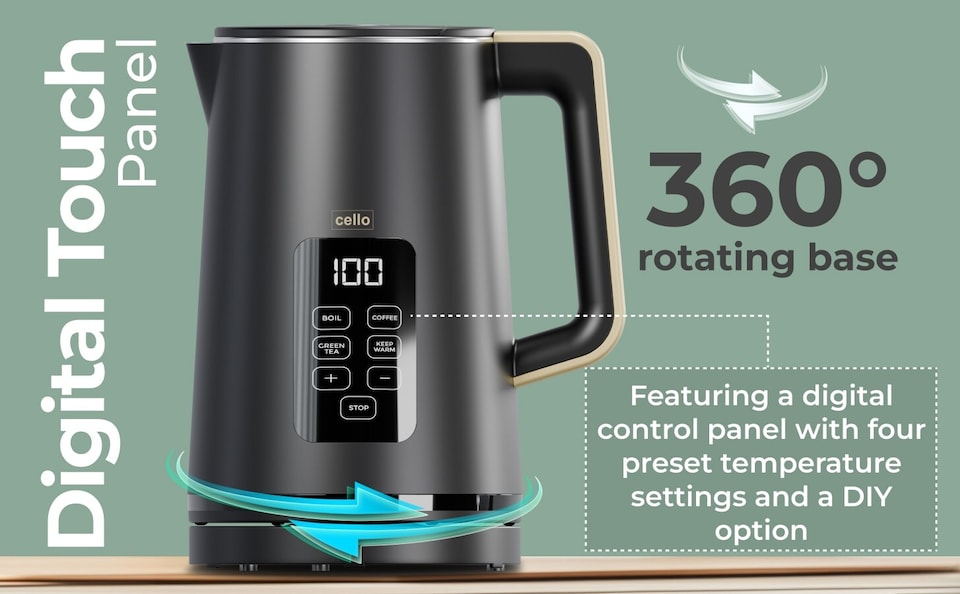 image 1 of Cello Digital Kettle with Temperature Control