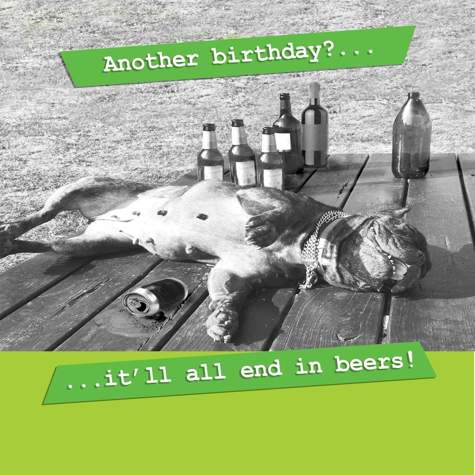 image 1 of Another Birthday?... It'll All End In Beers! - Funny Card