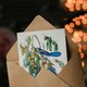 image 3 of John James Audubon Art Card Florida Jay and Persimmon Tree