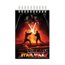 Star Wars A6 Wirebound Notebook - Black/Orange - One Size
