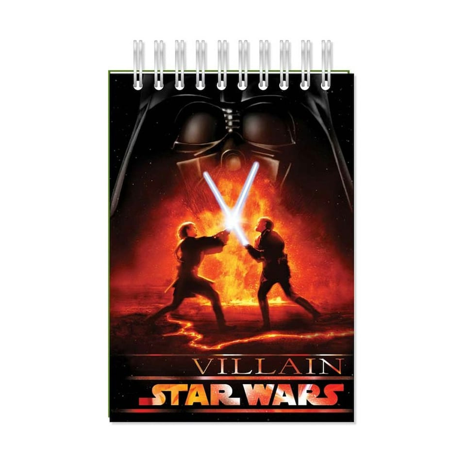 Star Wars A6 Wirebound Notebook - Black/Orange - One Size