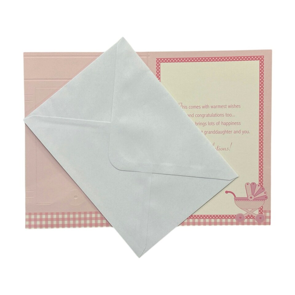 image 1 of On The Birth Of New Baby Great Granddaughter Traditional Design Congratulations Card