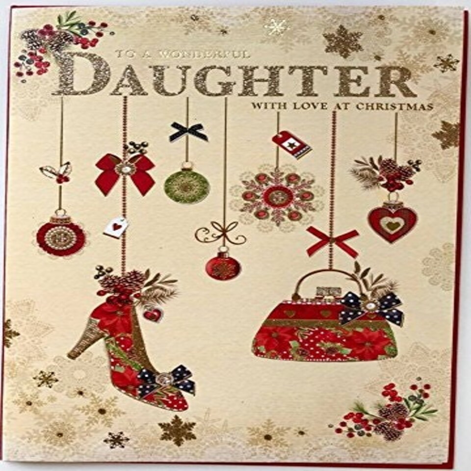 image 1 of Wishing Well Shoes & Handbag Daughter Christmas Card