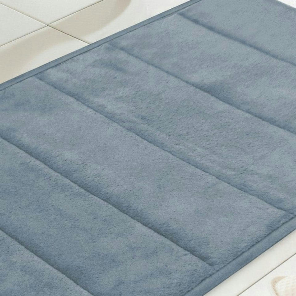 image 1 of Everyday Design Memory Foam Bath Mat Blue 43x61cm Blue