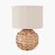 image 4 of Boho Natural Water Hyacinth Table Lamp
