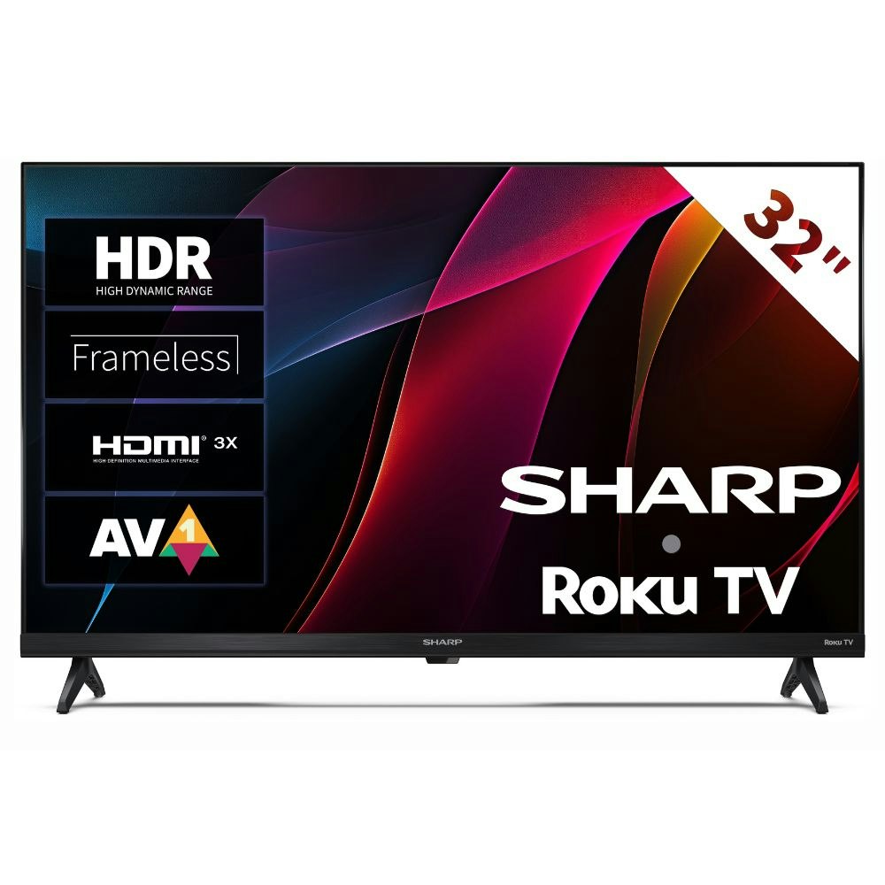 SHARP 32HD2225K 32 Inch HD Roku Smart TV with Freely