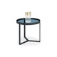 image 2 of Black Metal with Smoked Glass Lamp Table Black