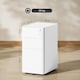 image 5 of Vinsetto 3-Drawer Mobile Filing Cabinet, Lockable Metal File Cabinet with 5 Wheels for A4 Legal Letter Sized Documents, Hanging File Folders, Under Desk, Pre-Assembled Body, 30 x 45 x 59 cm, White | White | White