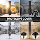 image 4 of Outsunny 2.6 m Garden Parasol Umbrella with Light, Outdoor Patio Umbrella | Cream | Cream White | 263 x 263 x 245 cm