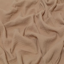Minerva Core Range Beige Cotton Double Gauze Fabric for Dressmaking, 130cm / 51" Wide - per metre