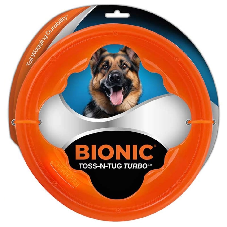 image 1 of BIONIC Toss-N-Tug Turbo Ring Dog Toy