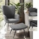 image 7 of Armchair Hygge - padded, armrests and ergonomic backrest, 150 kg load capacity | Grey | Wide cord anthracite/black | One Size | 1
