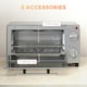 image 5 of HOMCOM Mini Oven 9L Countertop Toaster Oven with Timer Control 750W Cream