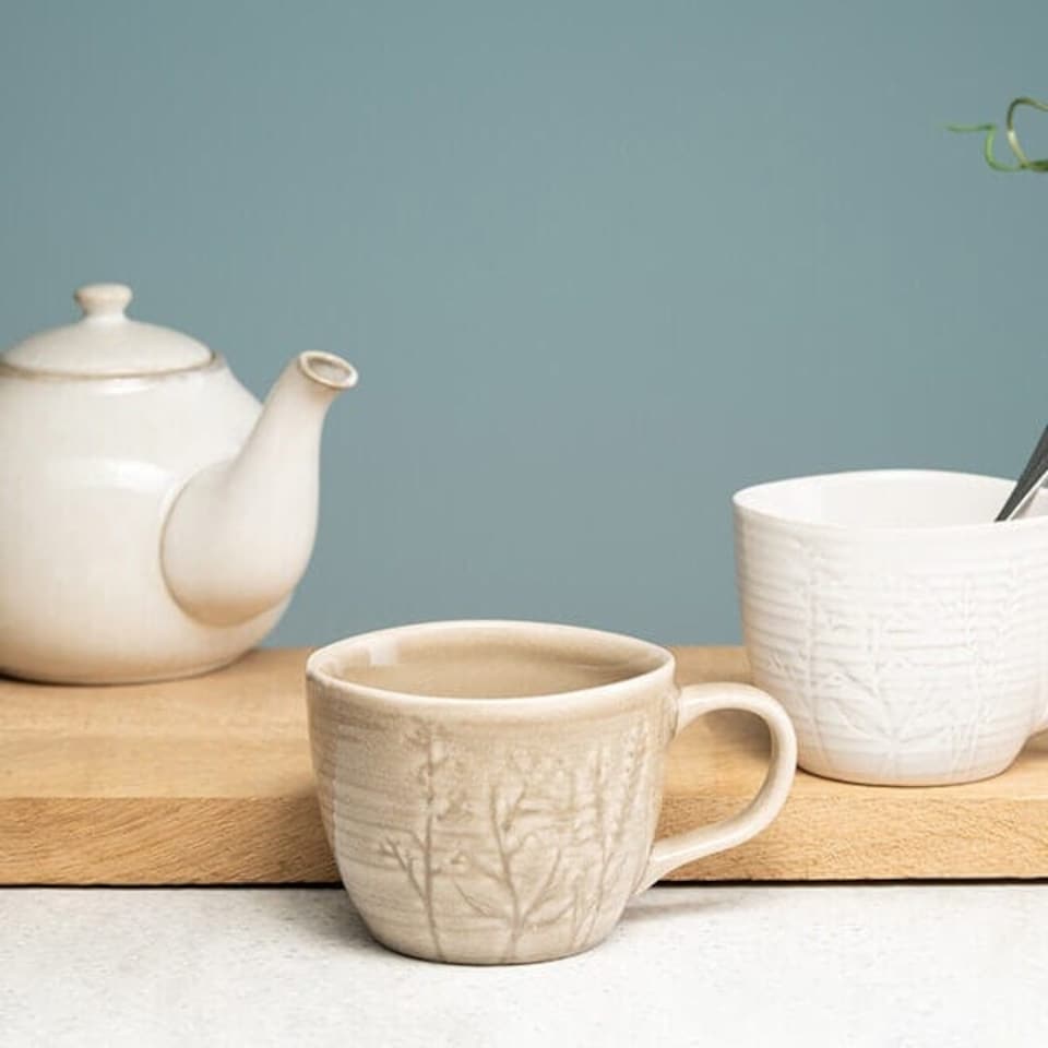 image 1 of Siip Leaf Embossed Beige Mug