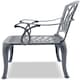 image 6 of Centurion Supports POSITANO Luxurious Garden and Patio Table and 2 Large Chairs with Armrests Cast Aluminium Bistro Set - Grey