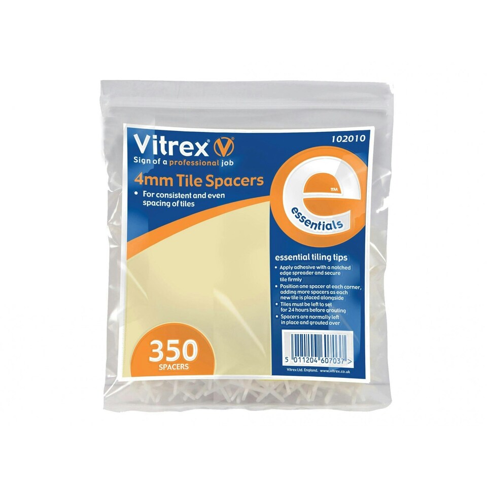 Vitrex Essential Tile Spacers - Multi Colour - 4mm