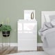 image 3 of Gloss 3 Drawer Bedroom Storage Cabinet | Multi | White Carcass Gloss White Drawers | 1