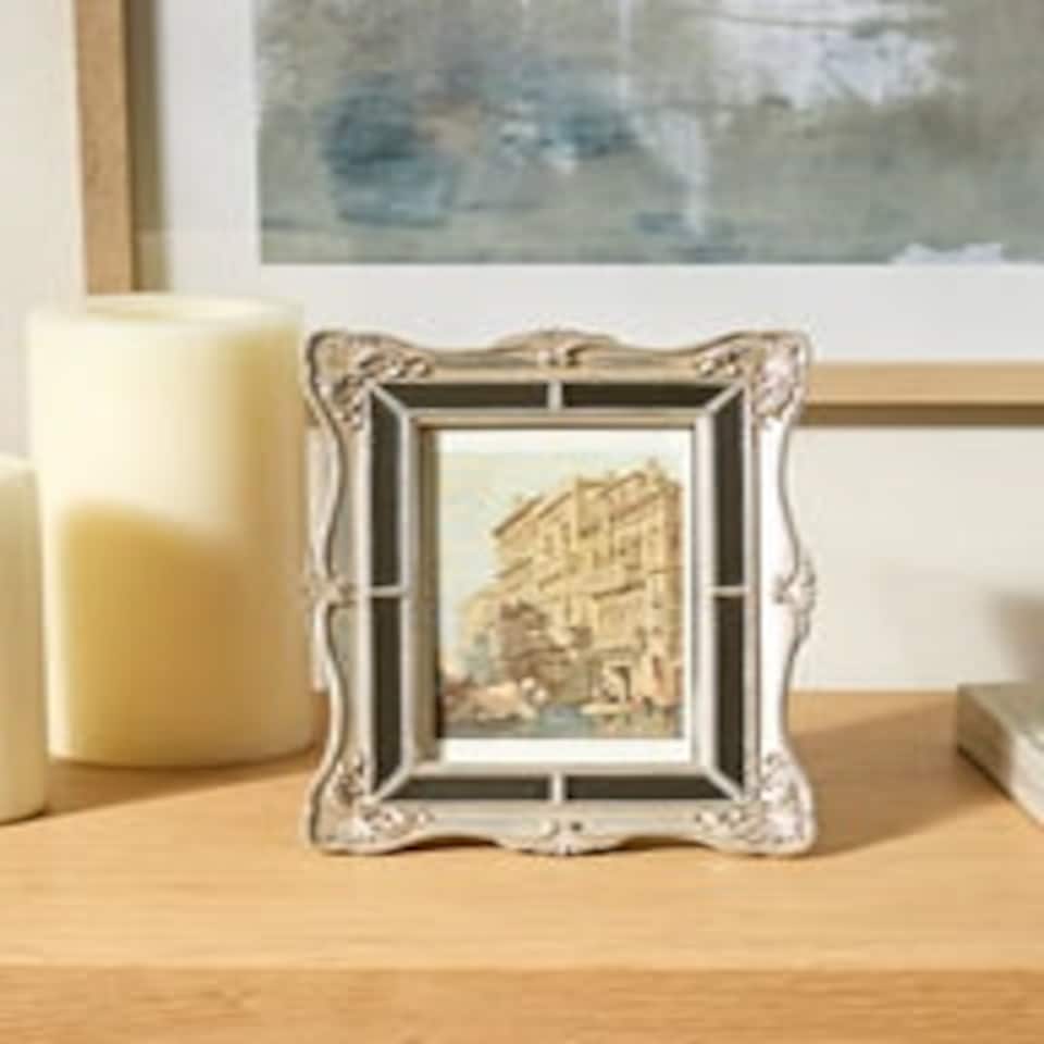 image 1 of Silver Venetian Style Photo Frame Silver