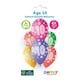 image 2 of Assorted Colour Cosmic Stars Age 10 Latex Balloons 33cm / 13 in - Pack of 6