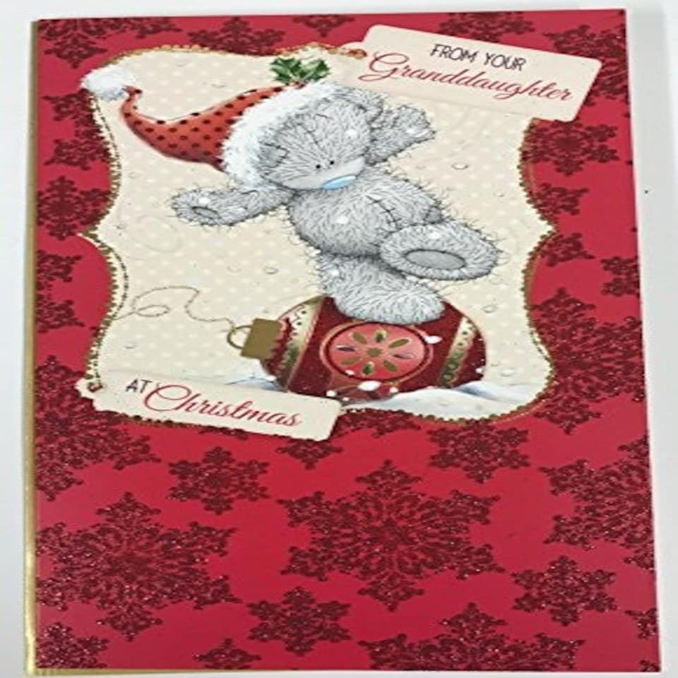 image 1 of From Your Granddaughter Me to You Bear Christmas Card