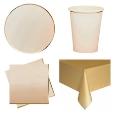 Gold & Peach Ombre 8 Person Value Party Pack