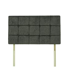 Pearl Charcoal Chenille Headboard Super King N/A