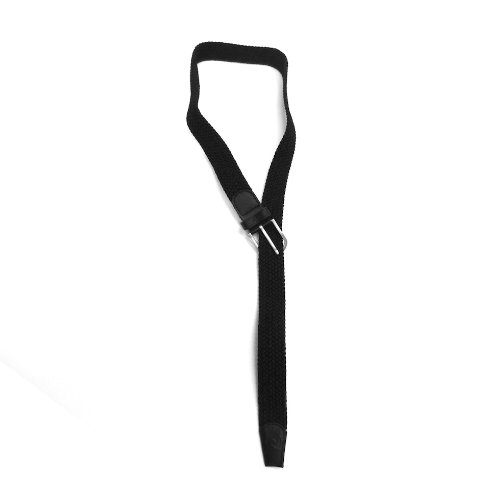image 1 of Coco Equestrian Black Unisex Adult Woven Elastic Braided Stretch Riding Belt | Black
