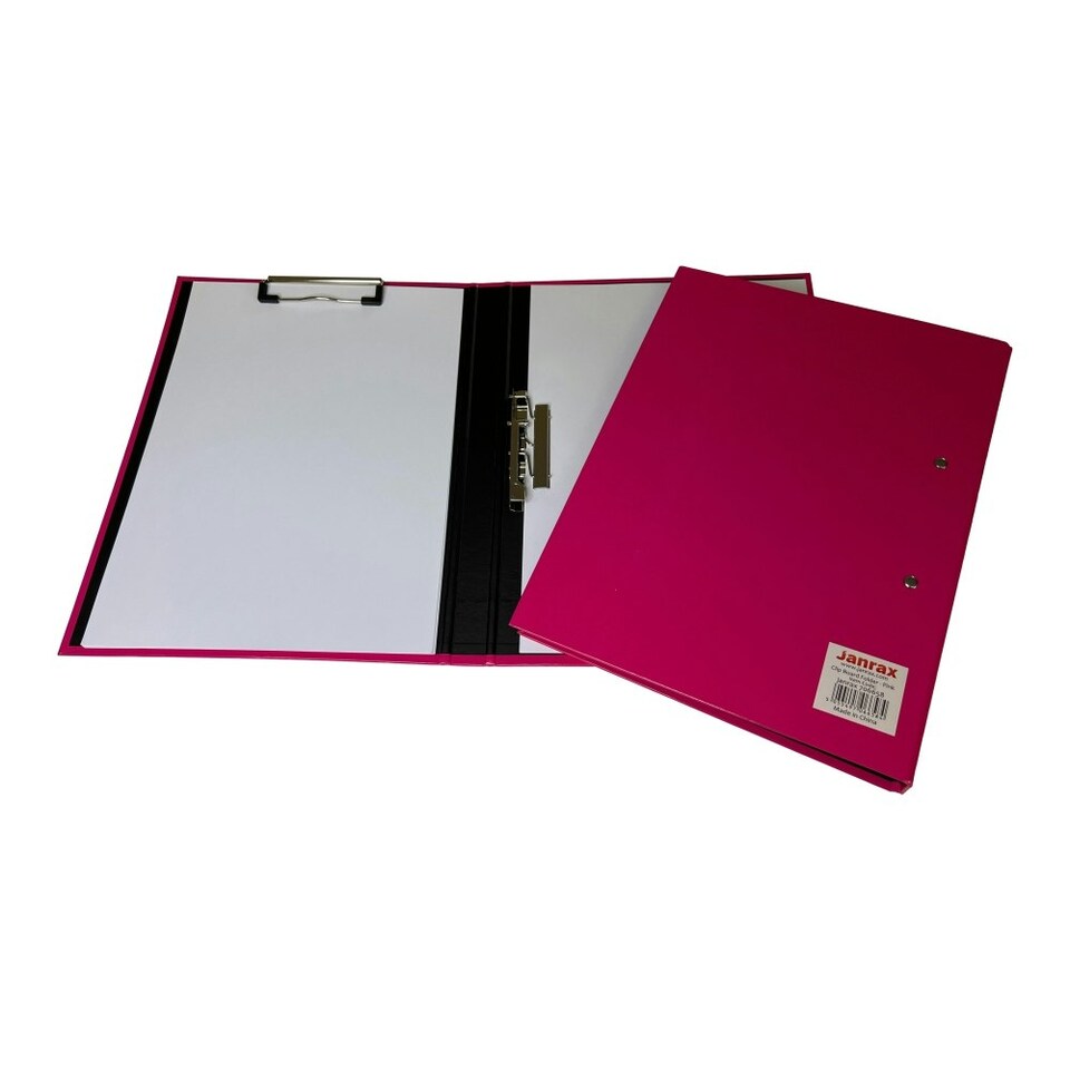 image 1 of Pink A4 Clipboard Document Clamp File Folder